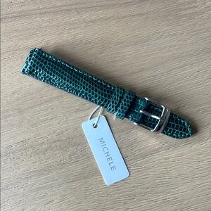 NWT Michele Teal Leather Watch Strap